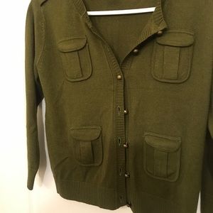 Olive Green Cardigan
